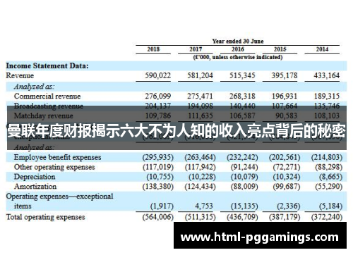曼联年度财报揭示六大不为人知的收入亮点背后的秘密